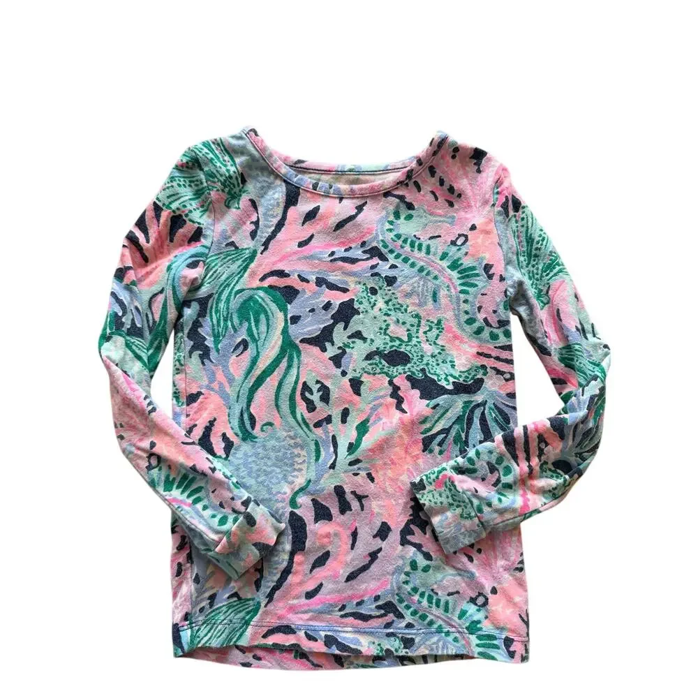 Lilly Pulitzer Girls Long Sleeve Laurel Print T-Shirt
